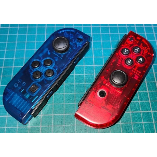 任天堂switch ジョイコンカスタム 左クリアブルー＆右クリアレッド ...