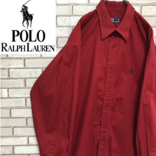 ポロラルフローレン(POLO RALPH LAUREN)の希少 ポロラルフローレン☆USA製 ワンポイント刺繍 ストライプシャツ 2XL(シャツ)
