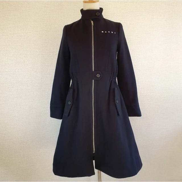 最終値下げ 新作新品 マルニ ロングコートブラック xs | www
