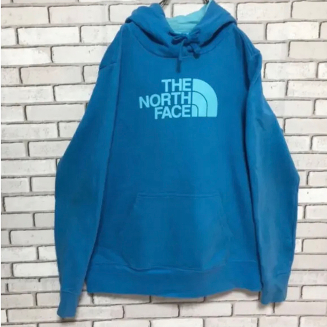 THE NORTH FACE(ザノースフェイス)のザノースフェイス☆ ビッグロゴプリントレッドスエットパーカー Lサイズ メンズのトップス(パーカー)の商品写真