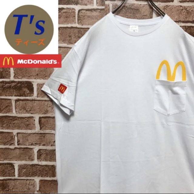 希少 マクドナルド 海外限定 Mロゴ プリント ホワイトTシャツ2XLサイズ新品