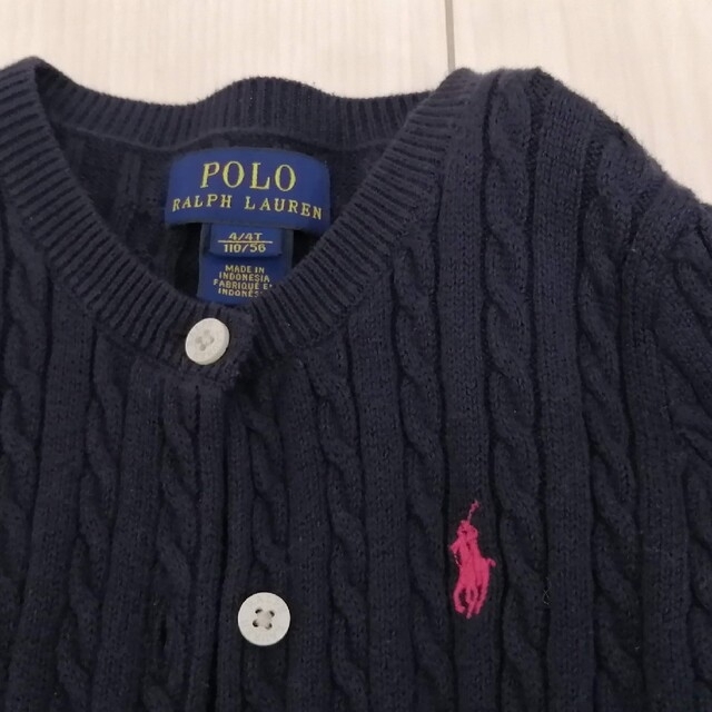 Ralph Lauren(ラルフローレン)のラルフローレン/ニットカーディガン/女の子110cm キッズ/ベビー/マタニティのキッズ服女の子用(90cm~)(カーディガン)の商品写真