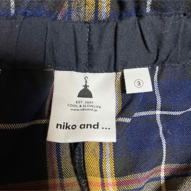 niko and...(ニコアンド)のニコアンド  チェック柄コクーンパンツ レディースのパンツ(カジュアルパンツ)の商品写真
