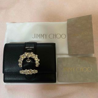 ジミーチュウ(JIMMY CHOO)のお値下げ❣️Jimmy CHOO レザーとビジューのミニウォレット　新品未使用(財布)