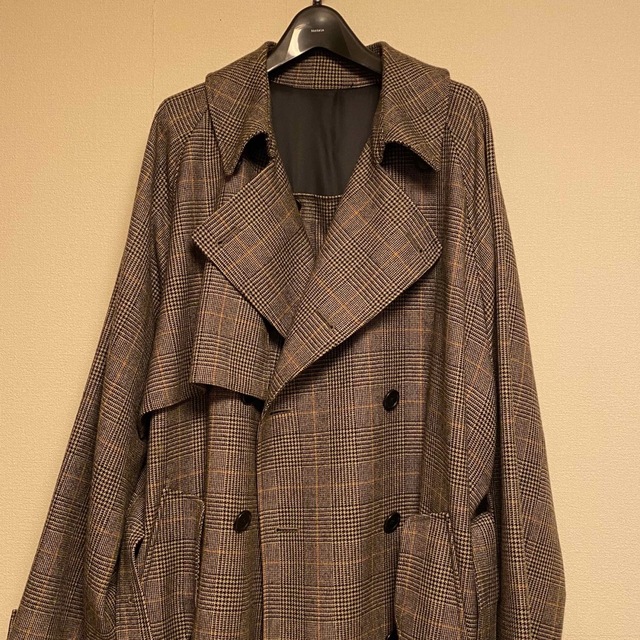 お気に入り】 stein 19aw lay oversized overlap coat トレンチコート