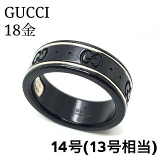 Gucci - GUCCI アイコンリング コランダム 13号 指輪✨ブラック