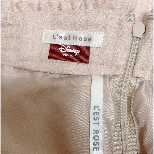 L'EST ROSE(レストローズ)のレストローズ LEST ROSE ディズニー ミニー ローズ 刺繍 スカート レディースのスカート(ひざ丈スカート)の商品写真