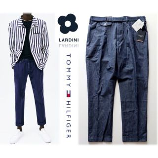 ラルディーニ(LARDINI)の新品【トミーヒルフィガー×ラルディーニ】デニムベルテッドグルカパンツ50(XL)(スラックス)