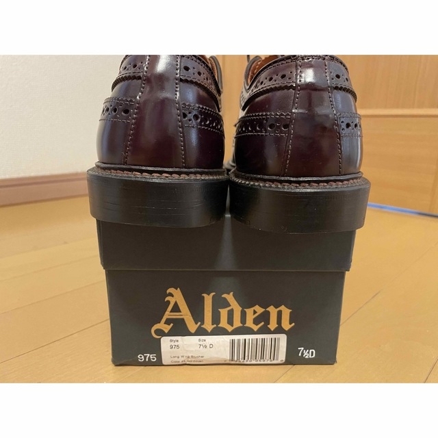 Alden 975 オールデン ロングウイングチープ 7.5d バーガンディ | www