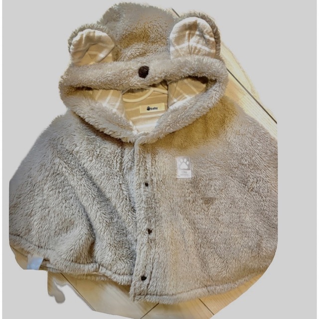 babyのクマのポンチョ キッズ/ベビー/マタニティのベビー服(~85cm)(ジャケット/コート)の商品写真