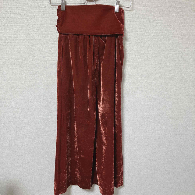 SNIDEL(スナイデル)のSNIDELスナイデル  ベルティッドベロアスカート レディースのスカート(ロングスカート)の商品写真