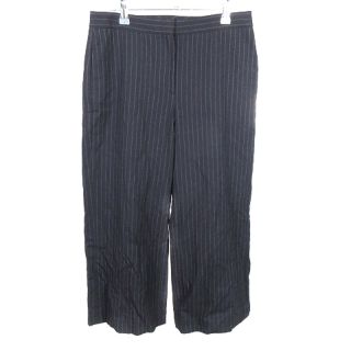 セオリーリュクス(Theory luxe)のセオリーリュクス パンツ ワイド ジップフライ アンクル丈 ストライプ 38 紺(その他)