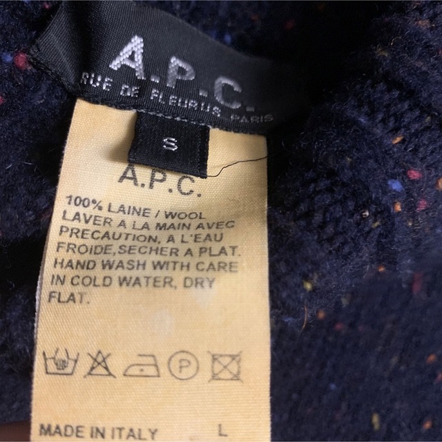 【美品】A.P.C. アーペーセー　タートルネック　ニット　ウール　ネイビー