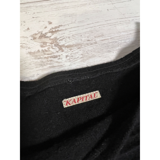 KAPITAL(キャピタル)のキャピタル　 ウールフェルトギャザー袖ニットsize0 レディースのトップス(ニット/セーター)の商品写真
