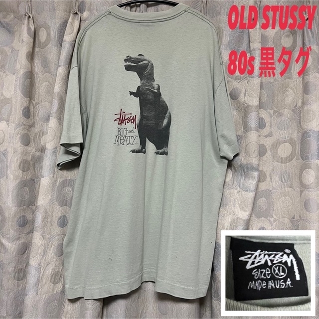 OLD STUSSY オールドステューシー フォトT ティラノ 黒タグs   T