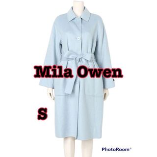 ミラオーウェン(Mila Owen)の⭐️美品　ステンカラーコート　トップス　レディース　ブルー系　ロング(ロングコート)