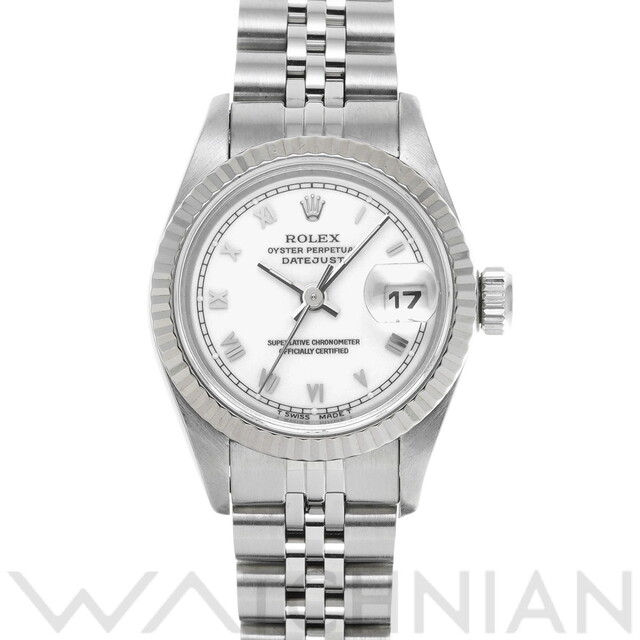 ROLEX - 中古 ロレックス ROLEX 69174 W番(1995年頃製造) ホワイト レディース 腕時計