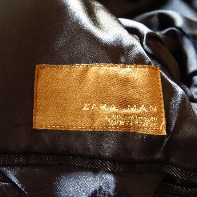 ZARA(ザラ)の美品 ZARA ザラ デニム テーラードジャケット 40サイズ メンズのジャケット/アウター(テーラードジャケット)の商品写真