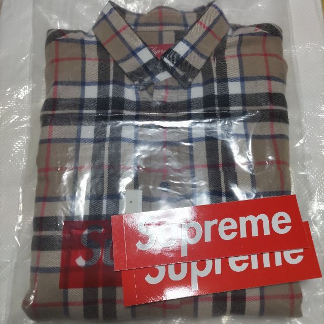 Supreme Tartan Flannel Shirt RED XL