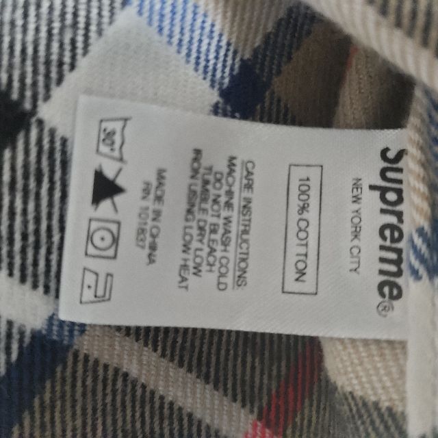 新品 Lサイズ Supreme Tartan Flannel Shirt