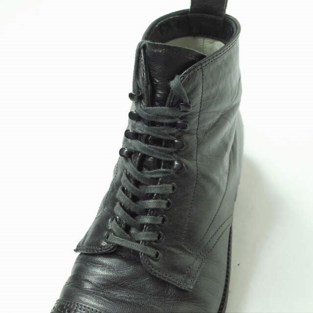 ALDEN オールデン アメリカ製 PUNCHED CAP TOE BOOTS パンチドキャップトゥブーツ 86009H US9D(27cm) BLACK 革靴 ストレートチップ シューズ【ALDEN】靴/シューズ