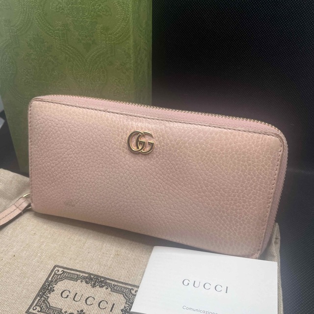 Gucci(グッチ)のGUCCI グッチ プチ マーモント ラウンドファスナー 長財布 レディースのファッション小物(財布)の商品写真