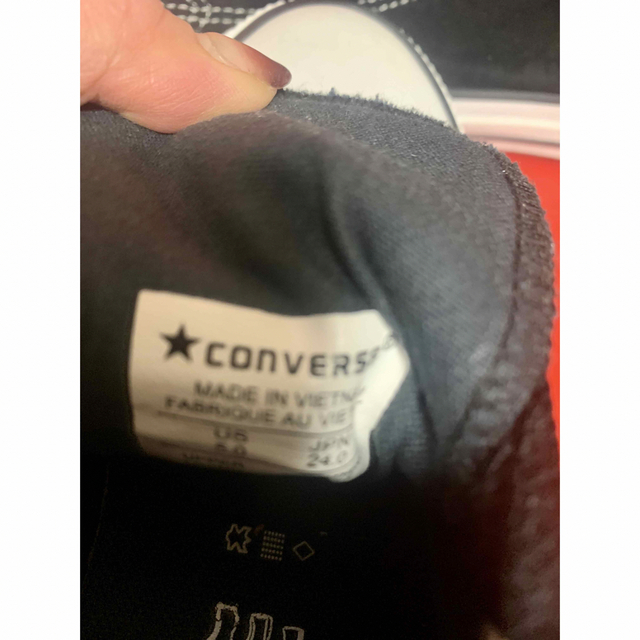 ALL STAR（CONVERSE）(オールスター)のCONVERSE ALL STAR スエード　黒　24cm 新品未使用 レディースの靴/シューズ(スニーカー)の商品写真