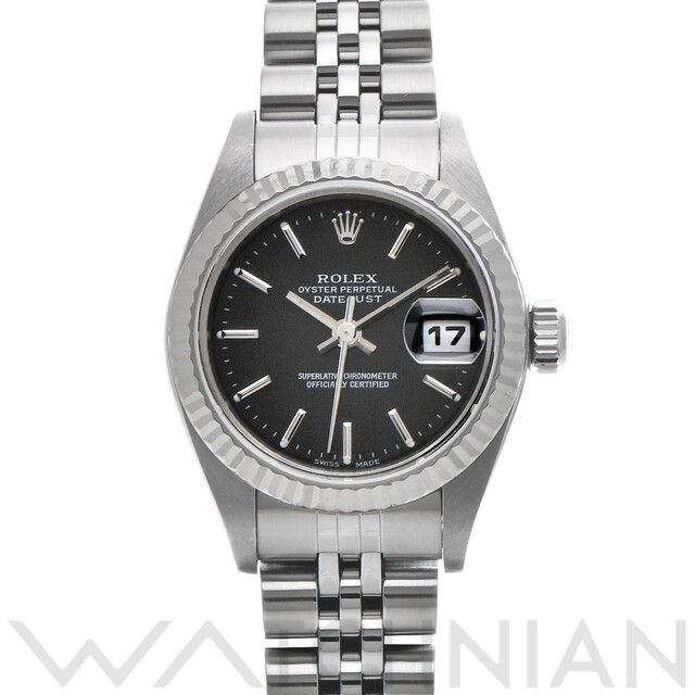 ROLEX - 中古 ロレックス ROLEX 79174 K番(2001年頃製造) ブラック レディース 腕時計