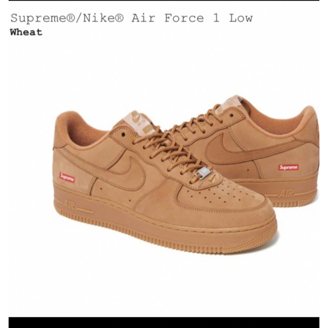 Supreme NIKE AIR Force 1 Low Wheat  27.0