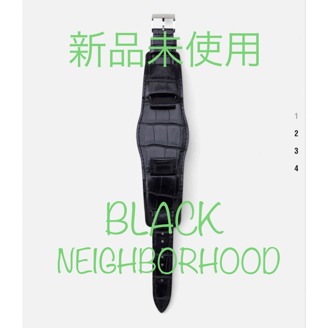 NEIGHBORHOOD LEATHER EMB WATCH BAND . CL