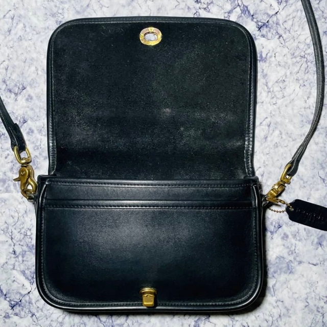 美品 COACH コーチ オールドコーチ 黒 レザー ブラック ポケットパース