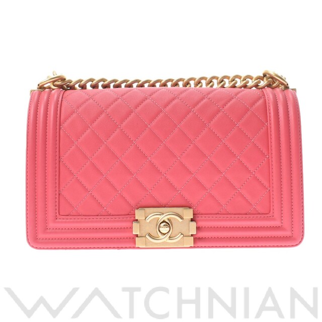 特別価格 CHANEL シャネル 中古 - CHANEL A67086 カーフスキン /アンティーク調ゴールド金具 ピンク ショルダーバッグ レディース 29番台 ショルダーバッグ