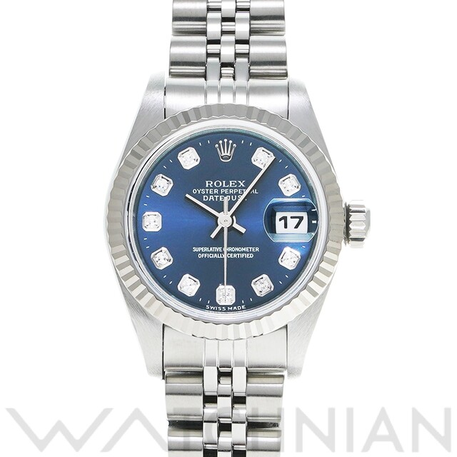 良質 69174G ROLEX ロレックス 中古 - ROLEX A番(1999年頃製造) 腕時計 レディース /ダイヤモンド ブルー 腕時計