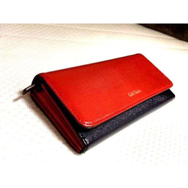 【美品】 Paul Smith レザー ツートンカラー レッド×ボルドー