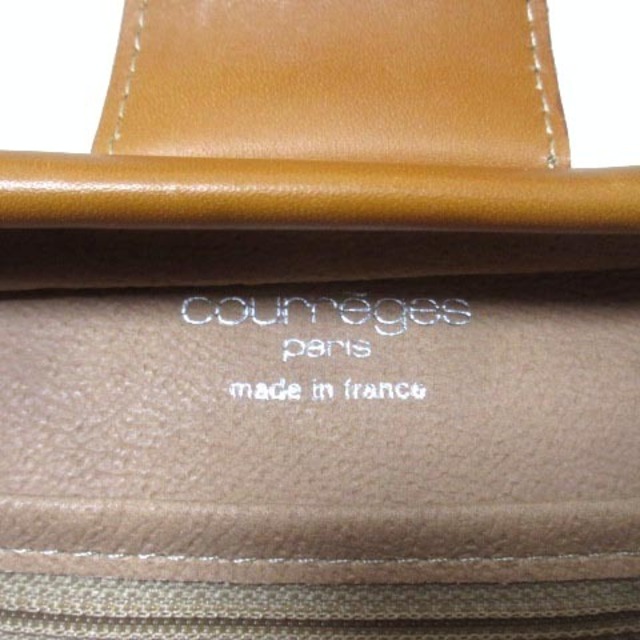 Courreges(クレージュ)のクレージュ courreges ハンドバッグ 皮革 がま口 黒 茶 ブラック  レディースのバッグ(ハンドバッグ)の商品写真