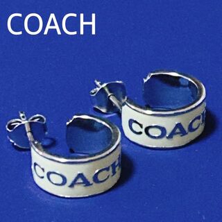 COACH - 美品　coach  コーチ　ピアス　白　ホワイト
