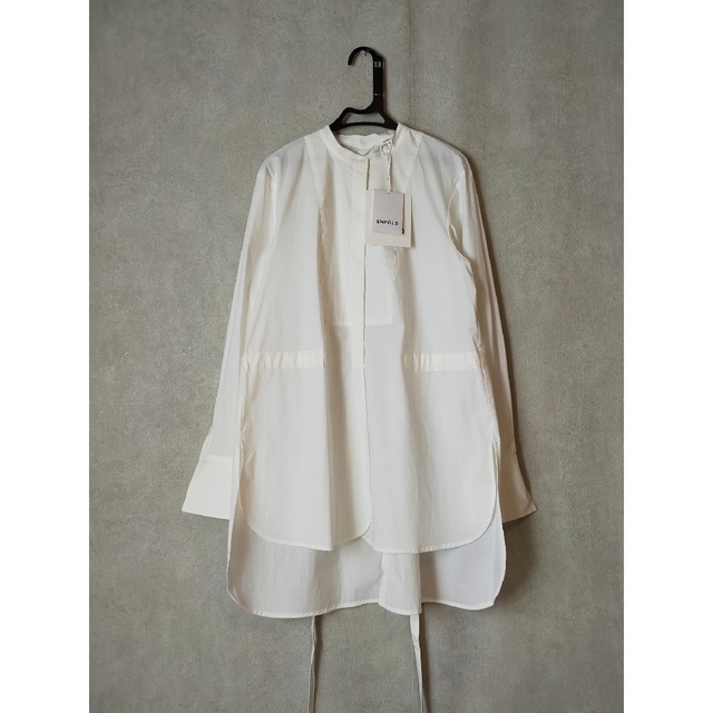 ENFOLD SOMELOS スタンドN/Cロングシャツ