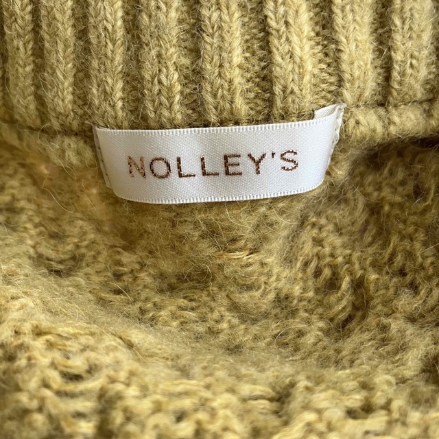 NOLLEY'S(ノーリーズ)のノーリーズ☆アラン編みケーブルニット　イエロー　からし色 レディースのトップス(ニット/セーター)の商品写真