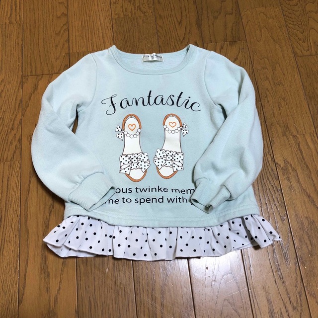 女の子トレーナー裏起毛110 キッズ/ベビー/マタニティのキッズ服女の子用(90cm~)(Tシャツ/カットソー)の商品写真