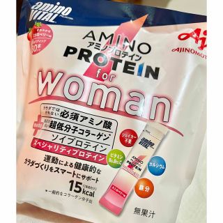 アジノモト(味の素)のアミノプロテインfor woman ストロベリー味 3.8g×30本(プロテイン)