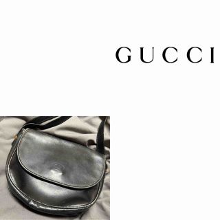 グッチ(Gucci)のグッチ　Gucci オールドグッチ バッグ　ショルダーバッグ　黒　ブラック(ショルダーバッグ)