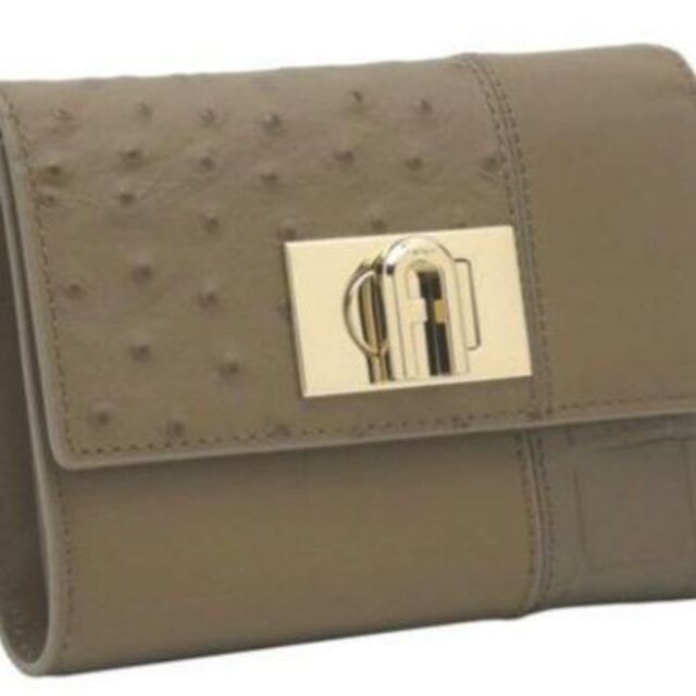 FURLA フルラ 三つ折り財布 カーキブラウン系