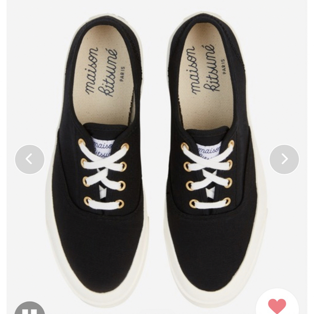 MAISON KITSUNE'(メゾンキツネ)のメゾンキツネ　CANVAS LACED SNEAKER ブラック レディースの靴/シューズ(スニーカー)の商品写真