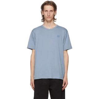 アクネストゥディオズ(Acne Studios)のAcne Studios アクネ フェイスパッチ Tシャツ ブルー(Tシャツ/カットソー(半袖/袖なし))