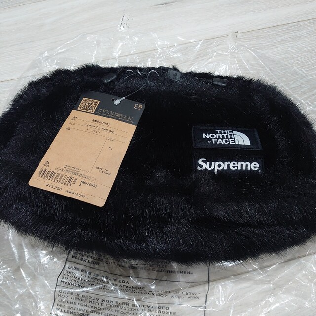 Supreme Fur Waist Bag 5L 黒 ファー ウエストバッグ