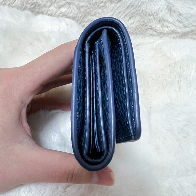 未使用】希少 メゾン マルジェラ 三つ折り財布 ブルー 最愛 www
