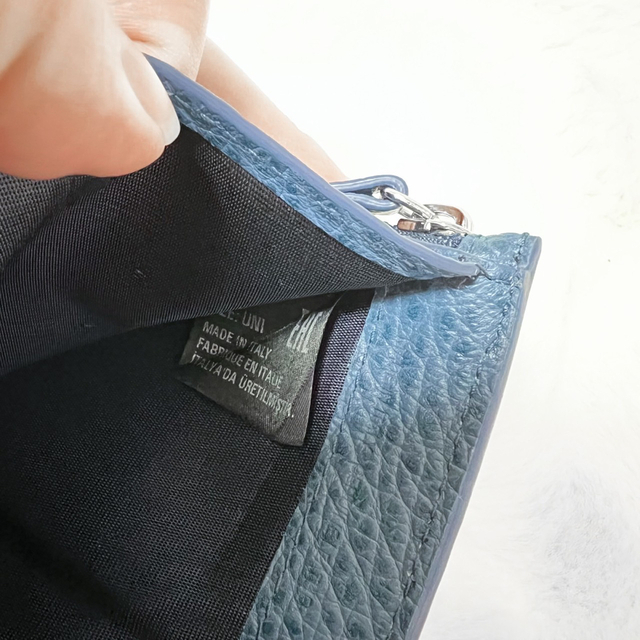 未使用】希少 メゾン マルジェラ 三つ折り財布 ブルー 最愛 www