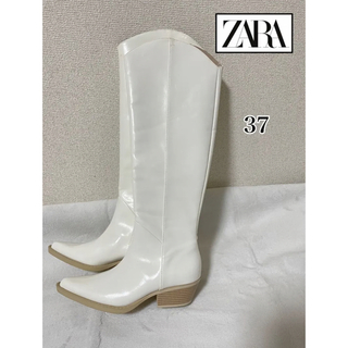ザラ(ZARA)のタグ無し 新品 未使用 ZARA ザラ ホワイトウエスタンブーツ(ブーツ)