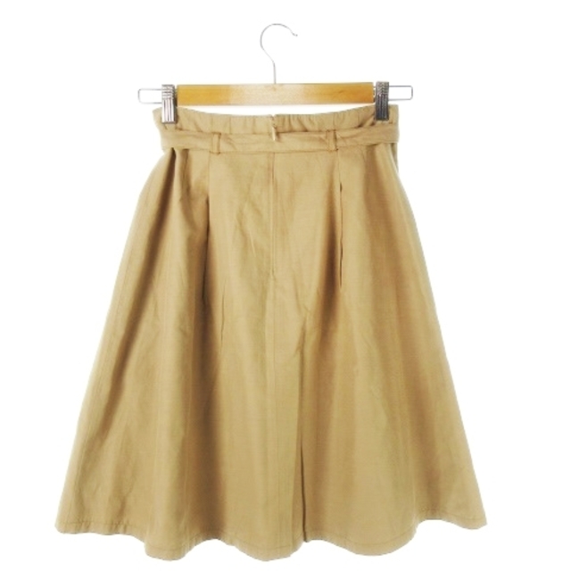 NATURAL BEAUTY BASIC(ナチュラルビューティーベーシック)のナチュラルビューティーベーシックスカート フレア ひざ丈 ベルト S ベージュ レディースのスカート(ひざ丈スカート)の商品写真