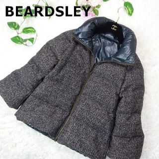 ビアズリー(BEARDSLEY)のビアズリー　ベルスリーブ　ツイードダウンジャケット　リバーシブル　F(ダウンジャケット)